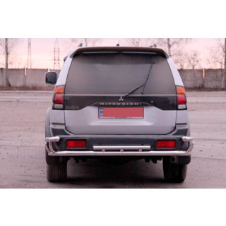 Bakre skyddsbåge AK005-2 (rostfritt stål) Mitsubishi Pajero Sport 1996–2007 foto 2