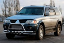 Mitsubishi Pajero Sport 1996–2007 Frontbåge ST015↗WT (rostfritt) foto 1