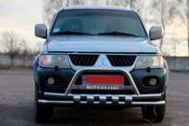 Mitsubishi Pajero Sport 1996–2007 Frontbåge ST015↗WT (rostfritt) foto 2