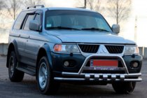 Mitsubishi Pajero Sport 1996–2007 Frontbåge ST015↗WT (rostfritt) foto 3