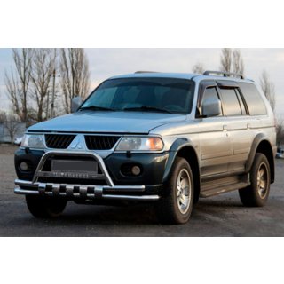 Frontbåge ST015↗WT (rostfritt) Mitsubishi Pajero Sport 1996–2007 foto 1