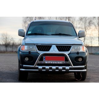 Frontbåge ST015↗WT (rostfritt) Mitsubishi Pajero Sport 1996–2007 foto 2