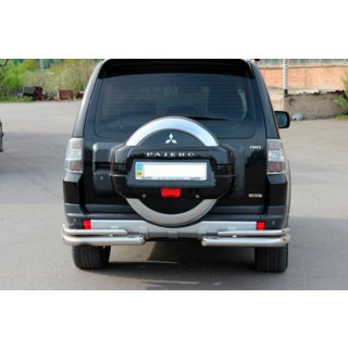 Bakre skyddsbåge AK003 Dubbel (rostfritt) Mitsubishi Pajero Wagon IV 2006–2021 foto 2