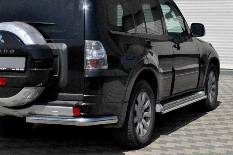 Mitsubishi Pajero Wagon IV 2006–2021 Bakre skyddsbåge AK003 (rostfritt stål) Image
