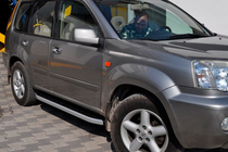 Nissan X-trail T30 2002–2007 Sidosteg Fullmond (2 st, aluminium) foto 4