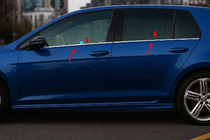 Volkswagen Golf 6 2008–2014 Fönsterlister (4 st, rostfritt stål) OmsaLine – italienskt rostfritt stål foto 1
