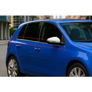 Fönsterlister (4 st, rostfritt stål) Volkswagen Golf 6 2008–2014 foto 2