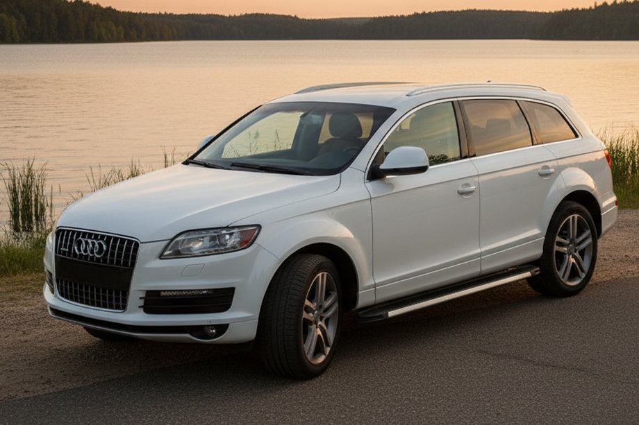 Audi Q7 2005–2015 Sidosteg Maya V1 (2 st, aluminium) Image