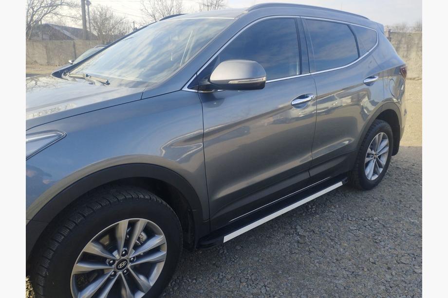 Hyundai Santa Fe 3 2012–2018 Sidosteg Maya V1 (2 st, aluminium) Image