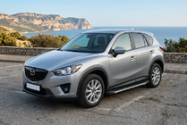 Mazda CX-5 2012–2017 Sidosteg Maya V1 (2 st, aluminium) foto 1