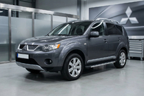 Mitsubishi Outlander 2006–2012 Sidosteg Maya V1 (2 st, aluminium) foto 1