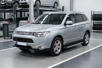 Mitsubishi Outlander 2012–2021 Sidosteg Maya V1 (2 st, aluminium) foto 3