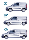 Renault Kangoo 2008–2020 Original takrails (med tvärbalkar) (standardbas) Grå + svart foto 14