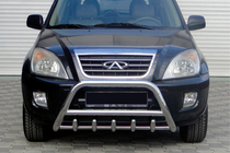 Chery Tiggo 1 2005–2016 Frontbåge WT003 (rostfritt stål) Ø60 med rör foto 1