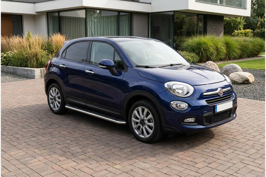 Fiat 500X 2014–2024 Sidosteg Maydos V1 (2 st, aluminium / rostfritt) Image