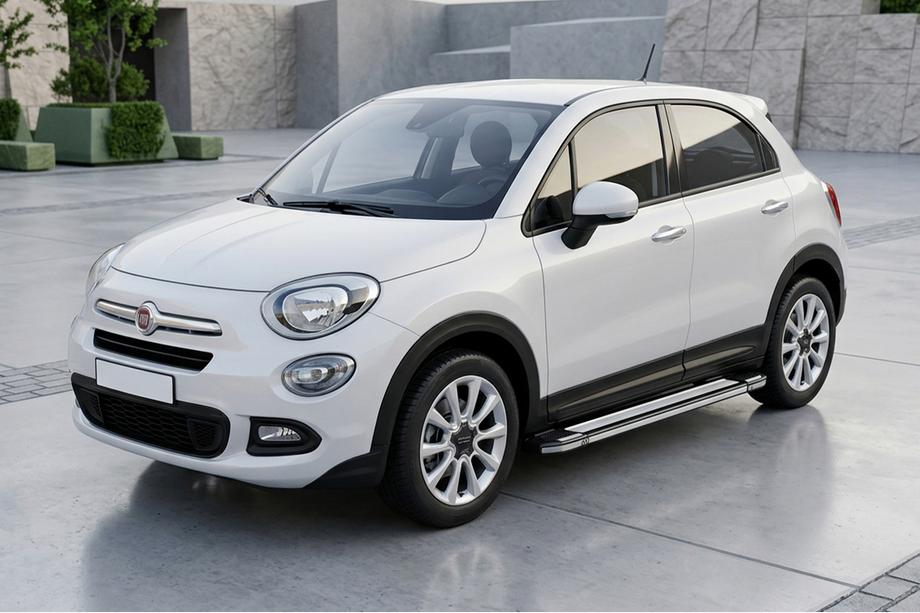 Fiat 500X 2014–2024 Sidosteg Rainbow (2 st, aluminium) Image