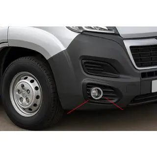 Dimljusramar i rostfritt stål Citroen Jumper 2007–2025 foto 1