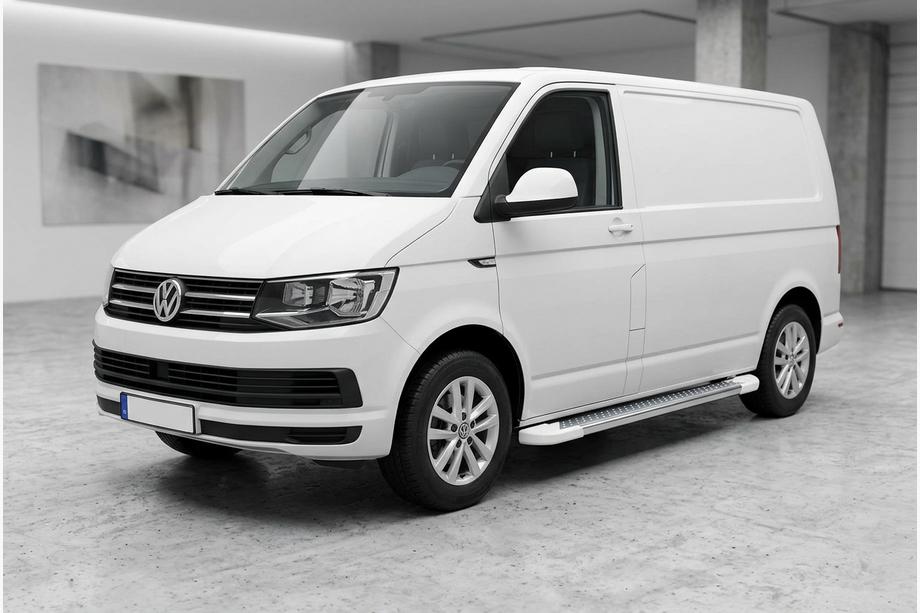 Volkswagen T6 2015–2024 Sidosteg Allmond White (2 st, aluminium) Kort hjulbas Image