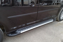 Volkswagen Caddy 2015–2020 Sidosteg Allmond Grey (2 st, aluminium) Maxi hjulbas foto 1
