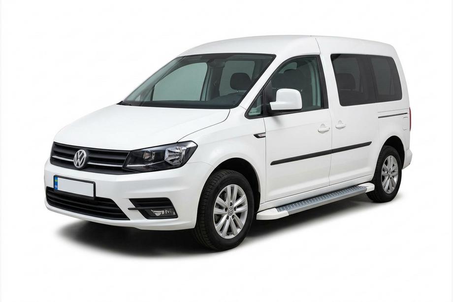 Volkswagen Caddy 2015–2020 Sidosteg Allmond White (2 st, aluminium) Image