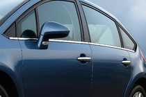 Citroen C-4 2004–2010 Yttre fönsterlister (rostfritt stål) Halvkombi, Carmos – turkiskt stål foto 1