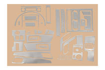 Mercedes Sprinter W906 2006–2018 Instrumentpanelslister (Meric, 50 delar) Aluminium foto 6