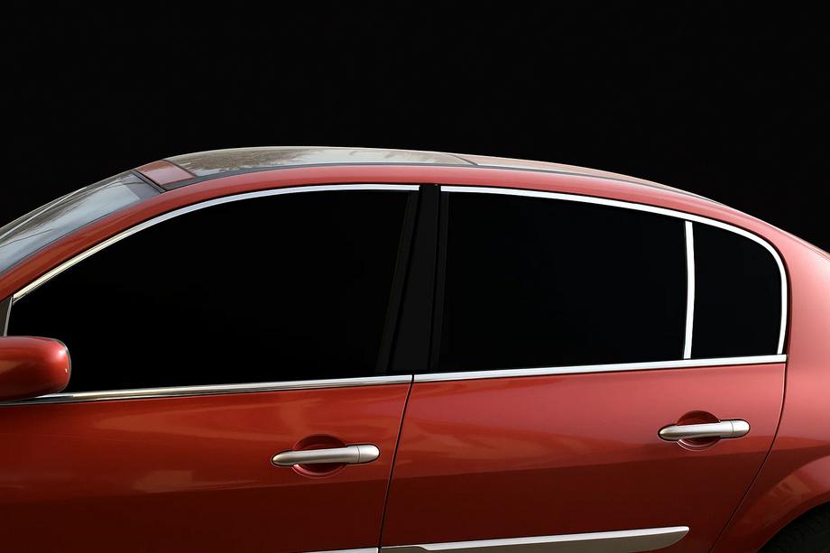 Renault Megane II 2004–2009 Övre fönsterlister (6 st, rostfritt stål) Image