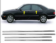 Mercedes E-class W210 1995–2002 Nedre fönsterlister (4 st, rostfritt stål) Carmos - turkiskt stål foto 5