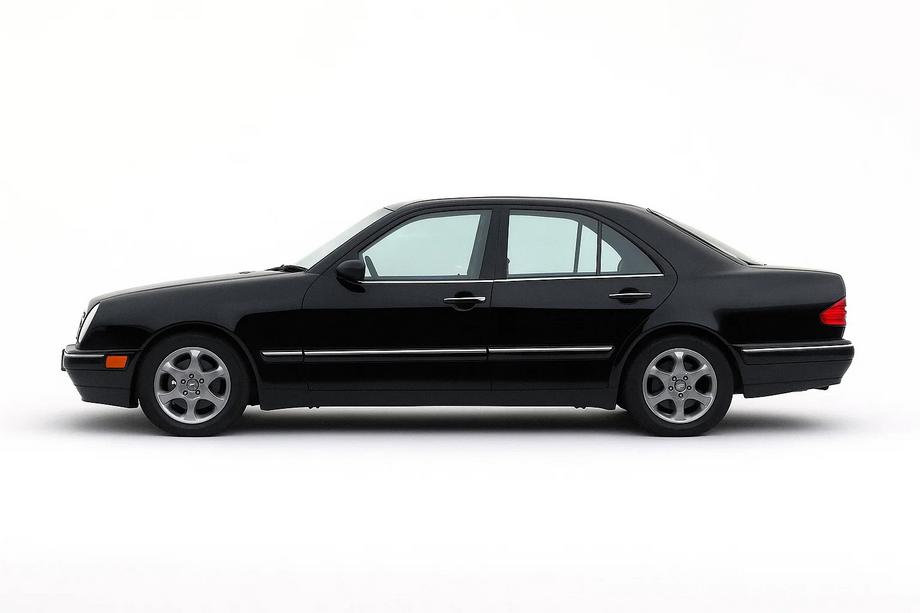 Mercedes E-class W210 1995–2002 Nedre fönsterlister (4 st, rostfritt stål) OmsaLine – italienskt rostfritt stål Foto 3