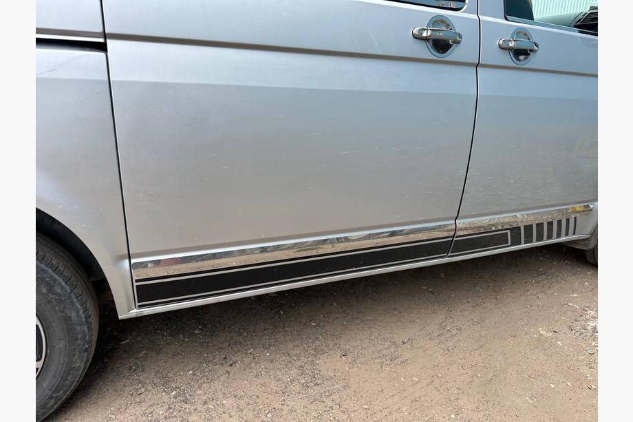 Volkswagen T5 Caravelle 2004–2010 Kromade dörrhandtagskåpor (rostfritt stål) 4 st, Omsa – italienskt rostfritt stål Foto 15