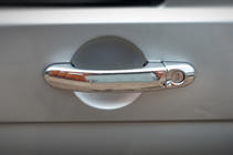 Volkswagen T6 2015–2024 Kromade dörrhandtagskåpor (rostfritt stål) 4-pack. Carmos – turkiskt rostfritt stål foto 3
