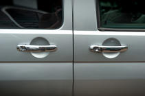 Volkswagen T6 2015–2024 Kromade dörrhandtagskåpor (rostfritt stål) 4-pack. Carmos – turkiskt rostfritt stål foto 11
