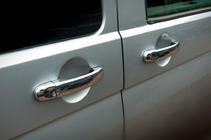 Volkswagen T6 2015–2024 Kromade dörrhandtagskåpor (rostfritt stål) 4-pack. Carmos – turkiskt rostfritt stål foto 2