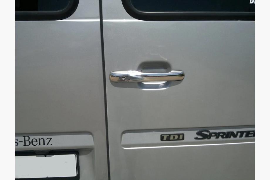 Mercedes Sprinter W901/902/903/904/905 1995–2006 Dörrhandtagskåpor (4 st, rostfritt stål) Foto 4