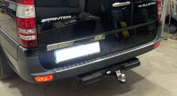 Mercedes Sprinter W906 2006–2018 Rostfri list ovanför registreringsskylten foto 5