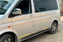 Volkswagen T5 Transporter 2003–2010 Spegelskal (2 st) Carmos - kromad plast foto 3