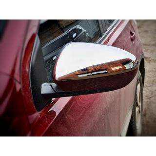 Spegelkåpor (2 st, rostfritt stål) Nissan Qashqai 2010–2014 foto 2