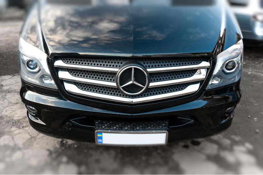 Mercedes Sprinter W906 2006–2018 Kromlister till grill (2013↗, rostfritt) Foto 3