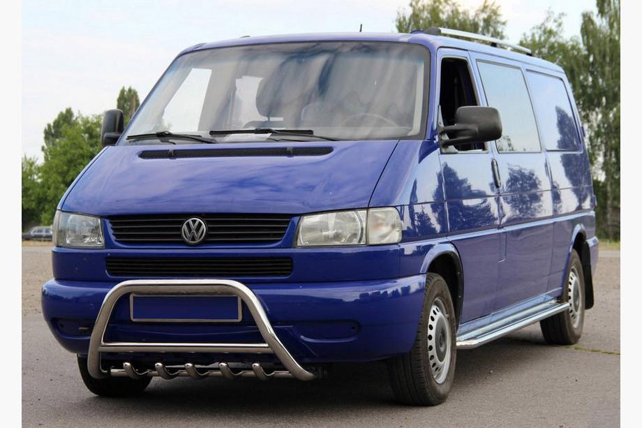 Volkswagen T4 Caravelle/Multivan 1990–2003 Frontbåge WT003 60 mm (rostfritt) 51 mm, med text Image