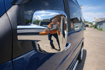 Mercedes Vito W638 1996–2003 Kromade spegelkåpor (2 st) Polerat rostfritt stål foto 1