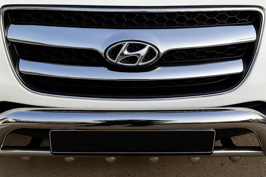 Hyundai Santa Fe 2 2006–2012 Grillister i rostfritt stål (2006-2010, 2 st, rostfritt) Image