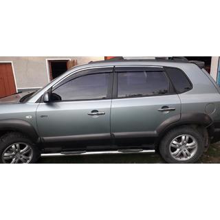 Dörrhandtagskåpor (4 st, rostfritt stål) Hyundai Tucson JM 2004– foto 4