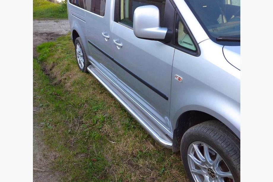 Volkswagen Caddy 2004–2010 Sidosteg Premium (2 st, rostfritt) Standardfäste, Ø60 Image