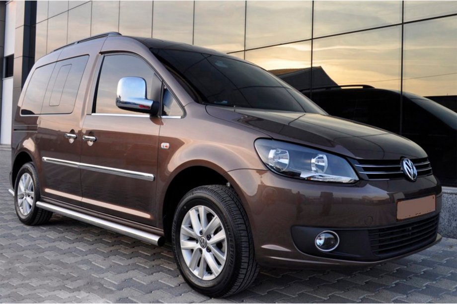 Volkswagen Caddy 2010–2015 Sidorör BB001 (2 st, rostfritt stål) Image