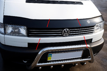 Volkswagen T4 Transporter 1990–2003 Grillister för rak motorhuv (8 st, rostfritt stål) foto 1