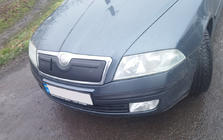 Skoda Octavia II A5 2006–2010 Vintertäckning för kylargrill (övre) Matt foto 2