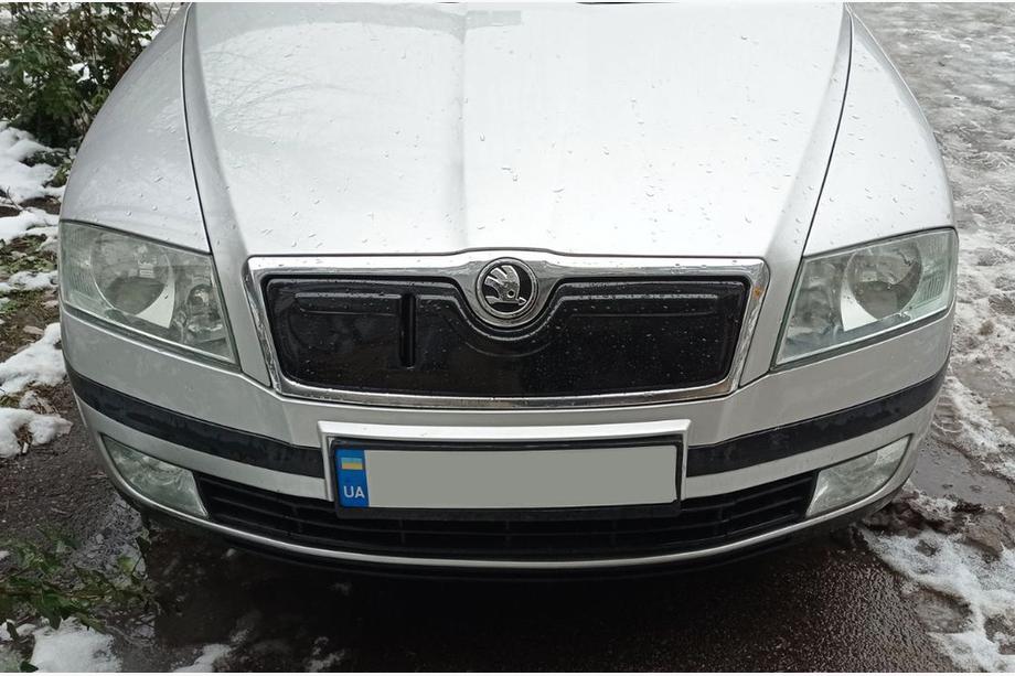 Skoda Octavia II A5 2006–2010 Vintertäckning för kylargrill (övre) Matt Image
