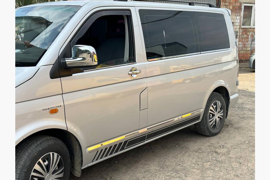 Volkswagen T5 Transporter 2003–2010 Dörrlister (rostfritt stål, krom) 1 dörr, kort hjulbas, Carmos – turkiskt stål Foto 16