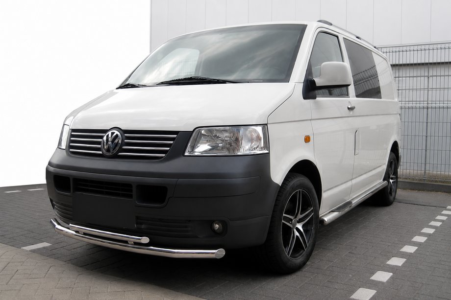 Volkswagen T5 Transporter 2003–2010 Främre frontbåge ST014 (rostfritt) 60 x 60 mm Image