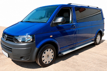 Volkswagen T5 2010–2015 Sidosteg Maya V2 (2 st, aluminium) Kort hjulbas foto 1